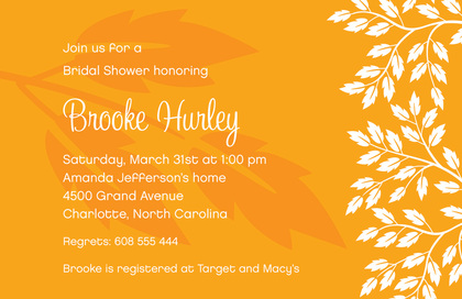 Breeze Leaves In Lime Green Wedding Invitations