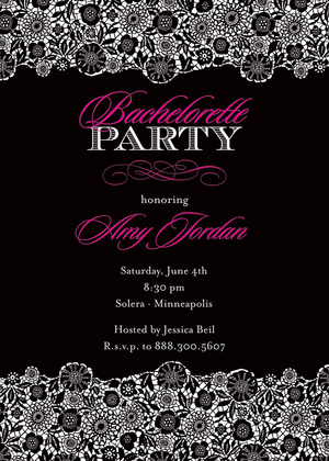 Formal Grey Classic Patterned Party Invitations