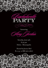 Exquisite Black Classic Patterned Party Invitations