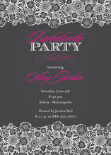 Formal Grey Classic Patterned Party Invitations