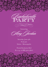 Distinguish Purple Patterned Party Invitations