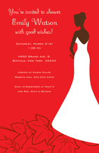 Beautiful White Wedding Dress Invitations