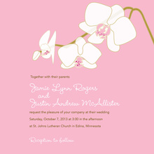 Blooming Orchid Pink Bridal Shower Invitations