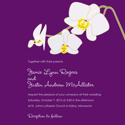 Blooming Orchid Purple RSVP Cards