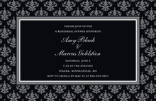 Black Flourish Formal Monogram Wedding Invitations