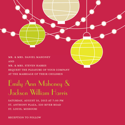 Brightest Lanterns In Town Party Invitations