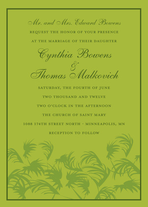 Swaying Palms Green Enclosure Cards