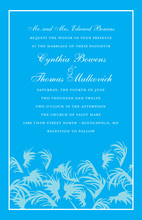 Swaying Palms Blue Beach Invitations