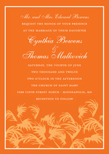 Bright Tropical Palms Beach Wedding Invitations