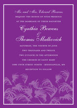 Palm Tree At Beach Shores Invitation