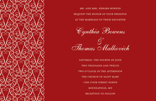 Classic Pattern Red Gate Wedding Invitations