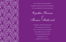 Party Gate Design Modern Purple Invitations