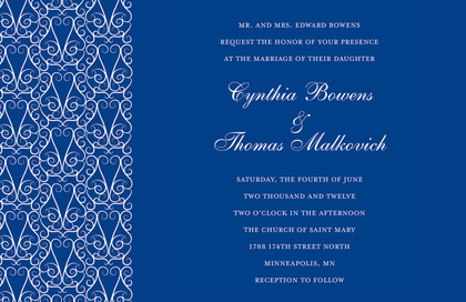 Freshly Modern Blue RSVP Cards