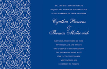 Exquisite Stylish Gate Blue Design Invitations