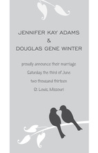 Lovely Birds Modern Black Invitations