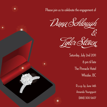Anniversary Ring Silver Wedding Engagement Invitations