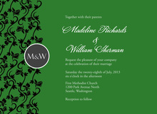 Modern Grape Vine Lime Vintage Wedding Invitations