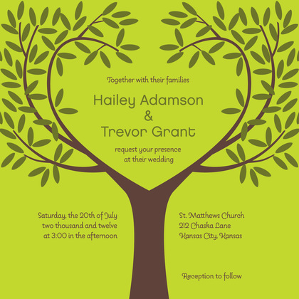 Tree Leaves Green Enclosure Cards