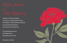 Red Amaryllis Floral Arrangements Invitation