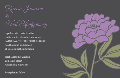 Vintage Pink Floral Rich Brown Wedding Invitations