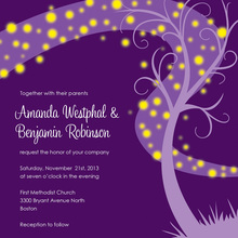 Night Swirl Purple Square Wedding Invitations