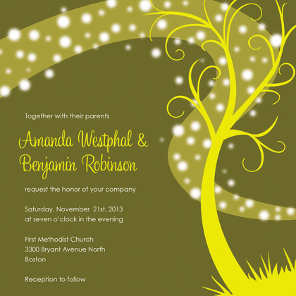 Modern Night Swirl Charcoal Square Wedding Invitation