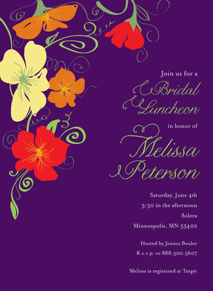 Flower Jubilee In Charcoal Wedding Invitations