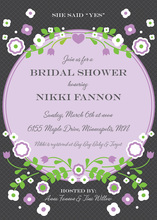 Unique Posy Branch Lovely Lavender Wedding Invitations