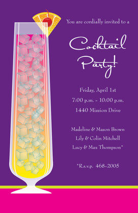 Sunset Bright Cocktail Party Invitations
