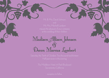 Formal Black Border Simple Lavender Invitations