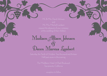 Formal Black Border Simple Lavender Invitations