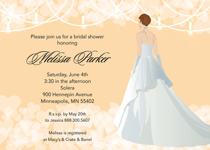 Pink Waiting Bride Bridal Shower Invitations