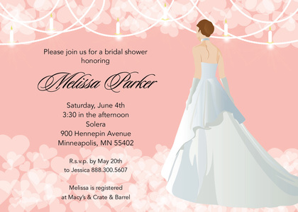 Green Waiting Bride Bridal Shower Invitations