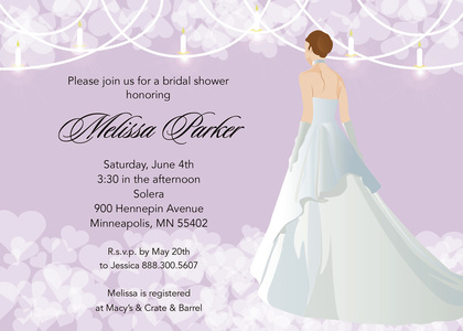 Pink Waiting Bride Bridal Shower Invitations