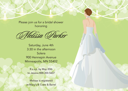 Lavender Waiting Bride Bridal Shower Invitations