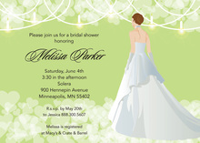 Silhouette Chic White Gown Summer Invitations