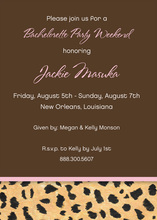 Contemporary Wild Pink Leopard Invitation