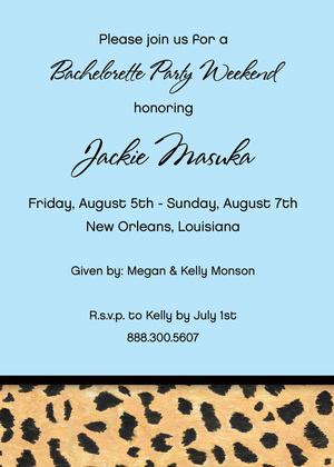 Black Leopard Skin Pattern Party Invitations