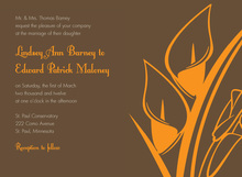 Lovely Orange Lilies Wedding Invitations