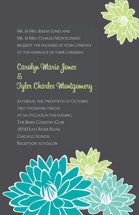 Spring Peach Blooms Brown Blossoms Wedding Invites