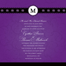 Unique Modern Spiral Deep Purple Modern Invitations