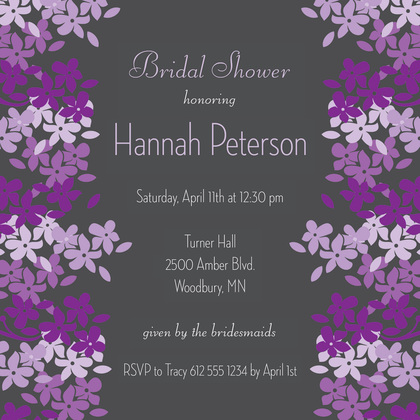 Understated Vivid Bright Blooms Square Invitations