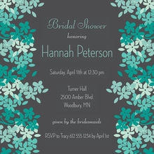 Modern Teal Double Bow Printed Invitations