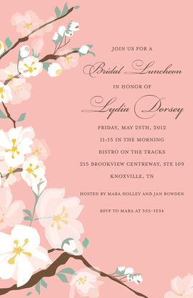 Posy Branch Pink RSVP Cards