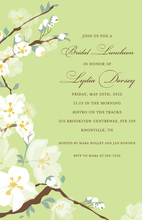 Posy Branch In Lively Spring Green Wedding Invitations