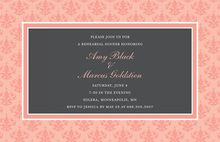 Elegant Ornate Damask Pink Wedding Invitations