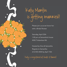 Catch Special Orange Bridal Bouquet Wedding Invites