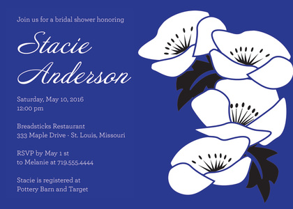 Vintage Inspired Lime Floral Shower Invitations