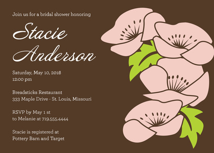 Vintage White Floral Purple Feminine Invitations