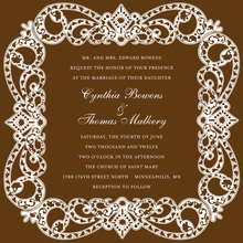 Brown Greek Key Frame Invitation